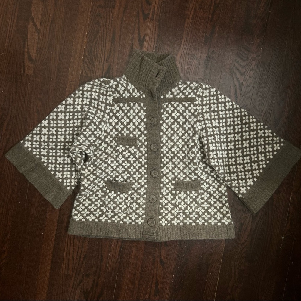 Anthropologie AmericanRetro Size 2 (medium) Chamonix Bell-Sleeve Cardigan